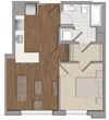 A6 Floor Plan A6 Floor Plan at The George, Wheaton, MD, 20902